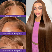 Vendor Rambut Manusia Asli SDD 15A, Wig Lace Closure 4*4, Rambut Manusia Vietnam Mentah Asli, Wig Lace Bone Straight untuk Wanita Kulit Hitam