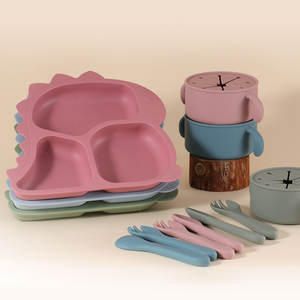 Vajilla Infantil Antideslizante con Diseño de Dinosaurio, Juego de Platos para Bebés, Fabricante OEM, Diseño Personalizado, Artículos para la Alimentación Infantil - Product Image 2