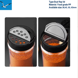 Contenedor de Especias de Plástico con Tapa de Mariposa de Doble Cara <span class=keywords><strong>38</strong></span>/43, Versátil para Tamizar y Verter, con Tapas Agitadoras para Hierbas y Especias en Polvo - Product Image 3