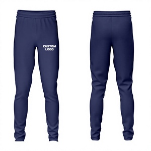 Pantalon sur mesure bleu foncé en coton éponge pour la fabrication de vêtements de sport - Product Image 1