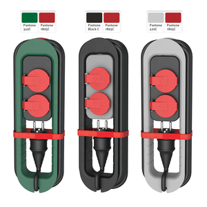 Eu Schuk <span class=keywords><strong>PP</strong></span> 2 saídas aterrado ao ar livre 3.2m preto power strip cabo à prova de intempéries tomada com caixa impermeável IP44 - Product Image 4