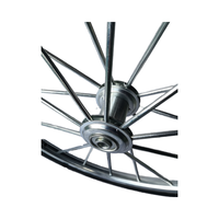 Haute qualité 24X1-8.3 noir plat gratuit en acier a parlé jante roue excellent prix pour vélo fauteuil roulant restaurants hôtels chariots élévateurs