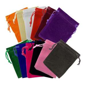 Bolsas de Regalo Personalizadas de Fábrica, Bolsas de Terciopelo con Cordón, Lisas, para Fiestas de Cumpleaños, Navidad, Joyería, Collares, Pulseras, Anillos - Product Image 2