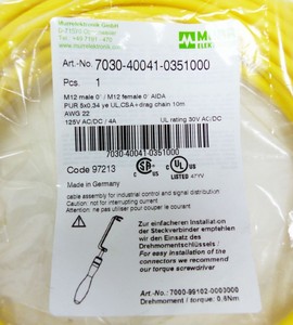 Plc Electronics 7030-40041-0351000 M12 / <span class=keywords><strong>Aida</strong></span> 10m -ไม่ได้ใช้งาน- สำหรับสินค้ารับประกัน - Product Image 2