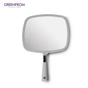 22.8*33.7cm Single Side White Cute Mini Modern Plastic Makeup Artist Hand Compact Mirror
