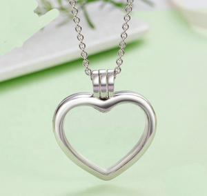 Gioielli alla moda su misura <span class=keywords><strong>Charm</strong></span> galleggiante in vetro forma rotonda collana medaglione 925 in argento Sterling ciondolo da donna regalo - Product Image 6