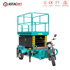 Plataforma Elevadora Eléctrica de Tijera Móvil de Tres Ruedas, Electrohidráulica, Certificación CE, Acero de Alta Resistencia, 4m-12m - Product Image 2