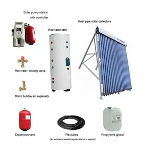 2022 New Arrival Split Solar Water Heater System Home Use Heat Pipe Solar Water Heater With Pressure Solar Heat Collector