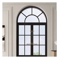 Puerta térmicas de ventanas de aluminio extruido abatible de arco francés de alta calidad con marcos de alféizar Mosquito