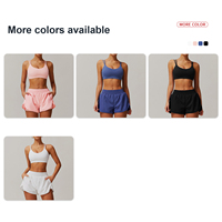 Ensemble de vêtements de sport pour femmes à séchage rapide avec logo personnalisé : soutien-gorge dos croisé, veste de fitness pour la course en extérieur, leggings de sport rehausseurs de fessiers, tenue de yoga