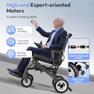 Fauteuil Roulant Électrique Ultra-léger de 9.8 kg avec Batterie au Lithium de 6A. Fabriqué en Alliage d'Aluminium, Il Est Léger et Pliable. - Product Image 2