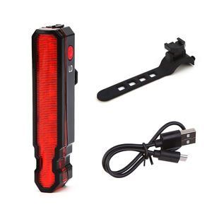 Feu de vélo LED haute luminosité, étanche, Rechargeable par USB, signalisation de sécurité pour cyclisme la nuit, lampe arrière Laser - Product Image 3