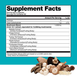 Cápsulas de Colágeno Marino con Complejo de Hongos OEM ODM, Cápsulas con Mezcla de Hongos y Extracto de Cordyceps que Favorecen la Claridad Mental - Product Image 2