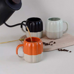 Tazze <span class=keywords><strong>in</strong></span> <span class=keywords><strong>Ceramica</strong></span> Personalizzate a Forma di <span class=keywords><strong>Zucca</strong></span>, Design Carino, 2000 Pezzi, Smalto Colorato, Tazze Delicate Ecologiche per Tè - Product Image 2