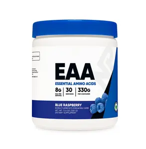 EAA bubuk Raspberry biru dengan asam esensial Amino non-gmo bebas Gluten Vegetarian ramah untuk wanita & Pria