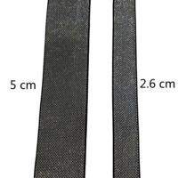Sangle en sergé jacquard métallique argenté 50mm X 26mm durable personnalisée rayée double face 26mm Polyester brillant pour la maison