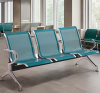 Chaise d'attente en acier inoxydable de haute qualité, 3/4/5 places, robuste pour hôpital, gare, aires d'attente publiques, directement de l'usine