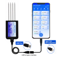 Alat Uji Nutrisi Tanah Terpadu 8 in 1 Portabel, Penganalisis PH Tanah, Sensor NPK Tanah, Perekam Data Nirkabel RS485 untuk Pertanian