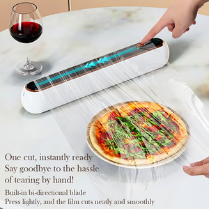 Dispensador de Papel Film Premium, Organizador de Envoltorios de Cocina con Corte sin Esfuerzo, Soporte Multifuncional Reutilizable para Papel Film - Product Image 2