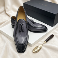 Mocassins à pampilles de luxe gris pour homme, à enfiler, pour affaires, décontracté, invité de mariage, cocktail, chaussures modernes pour gentleman