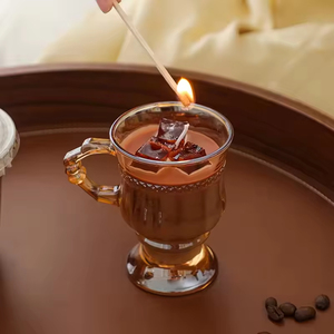 เทียนกาแฟทำจากถั่วเหลืองเย็นเทียนหอมระเหยสไตล์ศิลปะแปลกใหม่สำหรับตกแต่งบ้าน2026 - Product Image 1