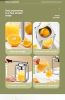 Presse-agrumes manuel multifonctionnel en acier inoxydable pour jus de fruits, extracteur d'orange et de citron de haute qualité