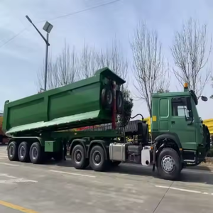 Remorques à benne basculante en acier robuste de fabrication directe, en forme de U, à 3 à 6 essieux, avec une capacité de 60 à 80 tonnes, prix compétitifs - Product Image 6