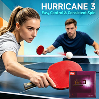 Caoutchouc de tennis de table DHS Hurricane 3 Tacky Inverted, durable et professionnel, pour les joueurs de ping-pong, idéal pour les topspin et les attaques rapides, vente en gros