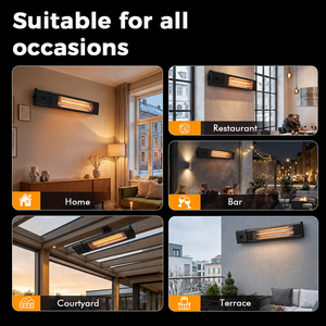 Chauffages muraux électriques de patio au design moderne avec réflecteur Lowes - Product Image 5