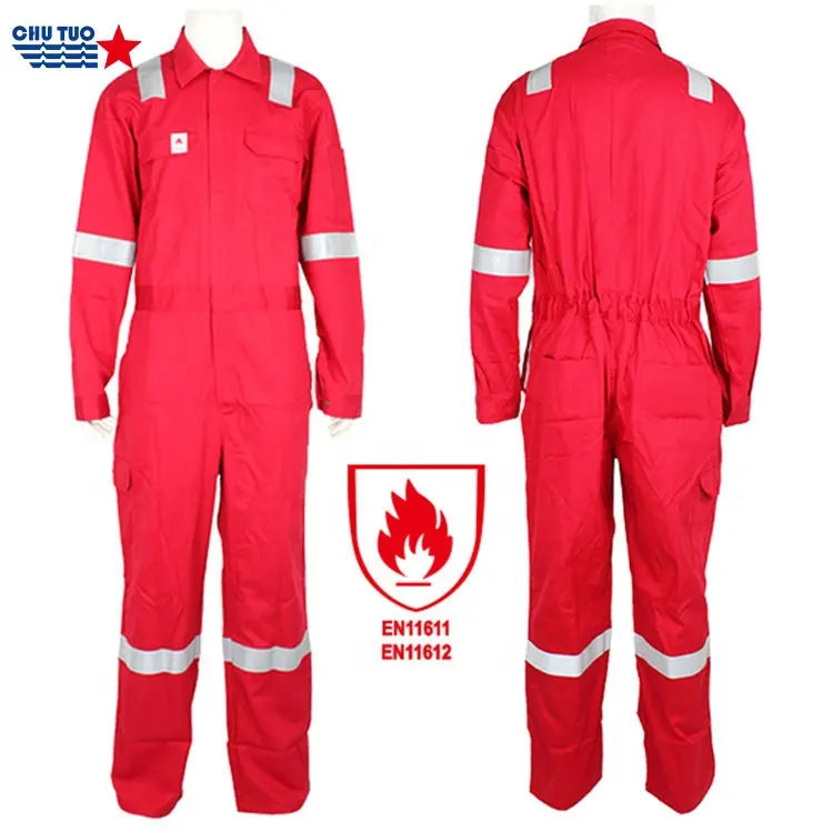 Fir retardant seragam laut en1161 reflektif tahan api boilersuit fr coverall pakaian kerja pakaian keselamatan