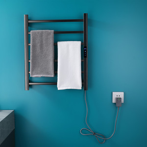 Sèche-serviettes électrique SUS304 avec minuterie, finition brossée, support <span class=keywords><strong>chauffant</strong></span> pour serviettes de salle de bain, <span class=keywords><strong>prix</strong></span> abordable, <span class=keywords><strong>porte</strong></span>-serviettes d'hôtel - Product Image 4