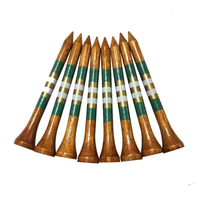 Tees de golf en bois et bambou QJ avec impression de logo personnalisé, accessoires de golf durables pour le parcours et la piste de driving, MOQ 10000 pièces