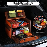 Organisateur de coffre de voiture pour SUV et berlines, boîte de rangement de cargaison, grande capacité, antidérapant, imperméable, haute qualité, robuste