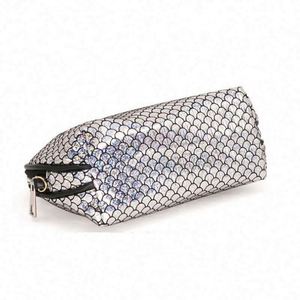 Pochette de maquillage scintillante sirène à paillettes avec fermeture éclair, sac cosmétique de luxe brillant à écailles de poisson pour fille - Product Image 2
