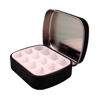 Mini palette en métal, boîte de rangement portable pour peinture aquarelle d'extérieur, étui vide en métal pour gel à ongles