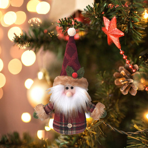 Handmade Retro <b>Christmas</b> Tree Decorations Hanging Ornaments with Santa Claus Snowman & Reindeer Gifts and Toys - Product Image 3