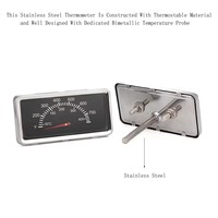Termometer Daging BBQ Grill 2025 SW BLACK dengan Layar dan Timer, Food Grade & Kayu, Pembacaan Instan