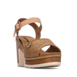 Sandales à talons pour femmes Refresh, couleur camel, talon de 9 cm, taille 40, style plateforme - Product Image 2