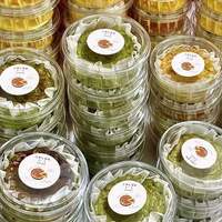 Gobelets à gâteau basques 4 et 6 pouces, pour mousse, pudding, dessert, pâtisserie, gâteau au fromage, rouleau, en plastique transparent réutilisable de qualité alimentaire