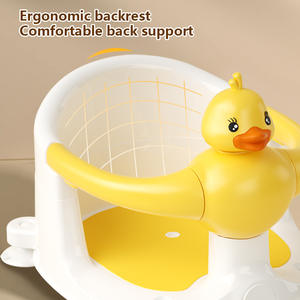 เก้าอี้อาบน้ำลูกเป็ดสีเหลืองสำหรับเด็กทารก 0-12 เดือน เบาะอาบน้ำกันลื่นพร้อมโครงรองรับ วัสดุ PP - Product Image 3