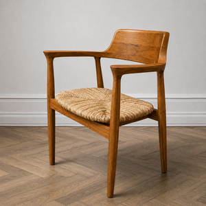 Sillón Moderno y Duradero de Madera de Teca Ecológica con Asiento Tejido para Apartamento, Comedor, Sala de Estar, Uso en Exteriores y Hoteles - Indonesia - Product Image 4
