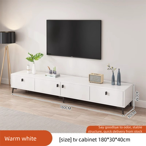 <span class=keywords><strong>Meuble</strong></span> TV moderne en panneaux <span class=keywords><strong>de</strong></span> bois avec grand rangement, console <span class=keywords><strong>de</strong></span> salon, <span class=keywords><strong>meuble</strong></span> multimédia pour salon et chambre à coucher, <span class=keywords><strong>blanc</strong></span> - Product Image 4