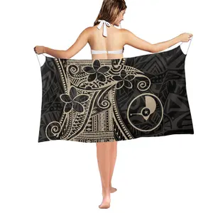 Moda Venta caliente usable playa chal Micronesia Yap isla bandera Diseño impresión a pedido Bikini cubrir Sarong