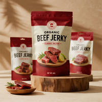 Sacs d'emballage personnalisés en gros pour viande séchée avec logo, petits sachets de viande séchée et produits imprimés