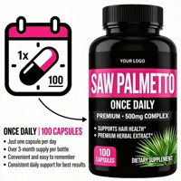 Capsules de Saw Palmetto OEM 500mg, 100 unités, soutien pour la santé capillaire et la prostate, supplément à base d'extraits végétaux
