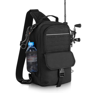 Sac à bandoulière de pêche imperméable, sac à dos de pêche en plein air, porte-canne, capacité 20L, design Oxford à deux couches - Product Image 1