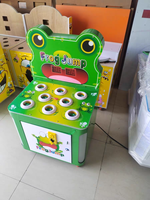 Machine de jeu d'arcade à monnayeur pour enfants, jeu de tape-taupe grenouille, pour le divertissement des centres commerciaux avec lecteur de carte
