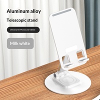 Nouveau support de téléphone rotatif en métal ABS, support de tablette de bureau pour diffusion en direct, support multifonctionnel pliable pour cours en ligne, Chine