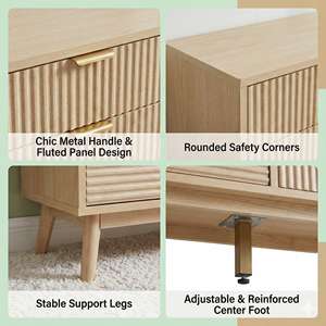 <span class=keywords><strong>Commode</strong></span> en bois massif de style scandinave, design élégant et blanc, écologique, durable, avec un grand espace de rangement, <span class=keywords><strong>6</strong></span> <span class=keywords><strong>tiroirs</strong></span>, montage facile, garantie 1 an - Product Image 2