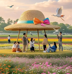 Belle aire <span class=keywords><strong>de</strong></span> repos extérieure personnalisée ombre et abri en forme <span class=keywords><strong>de</strong></span> chapeau pour <span class=keywords><strong>le</strong></span> repos - Product Image 4